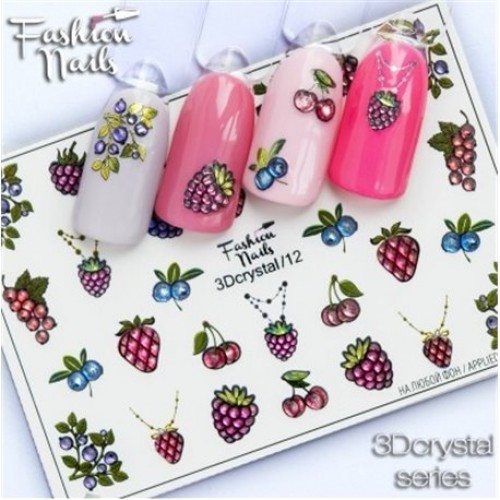 FASHION NAILS CRYSTAL 3D SLIDER 12